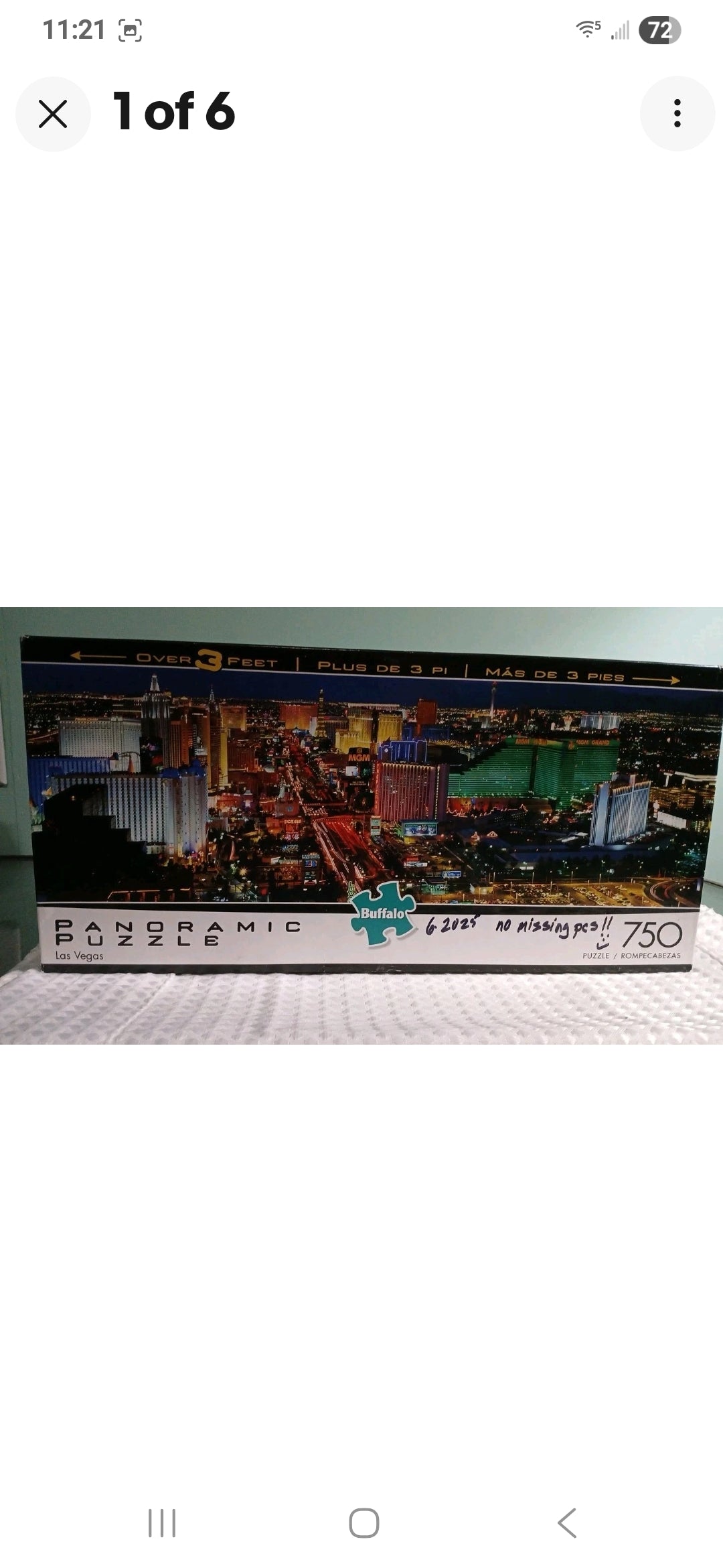 Las Vegas Panoramic Jigsaw Puzzle - 750 Pieces