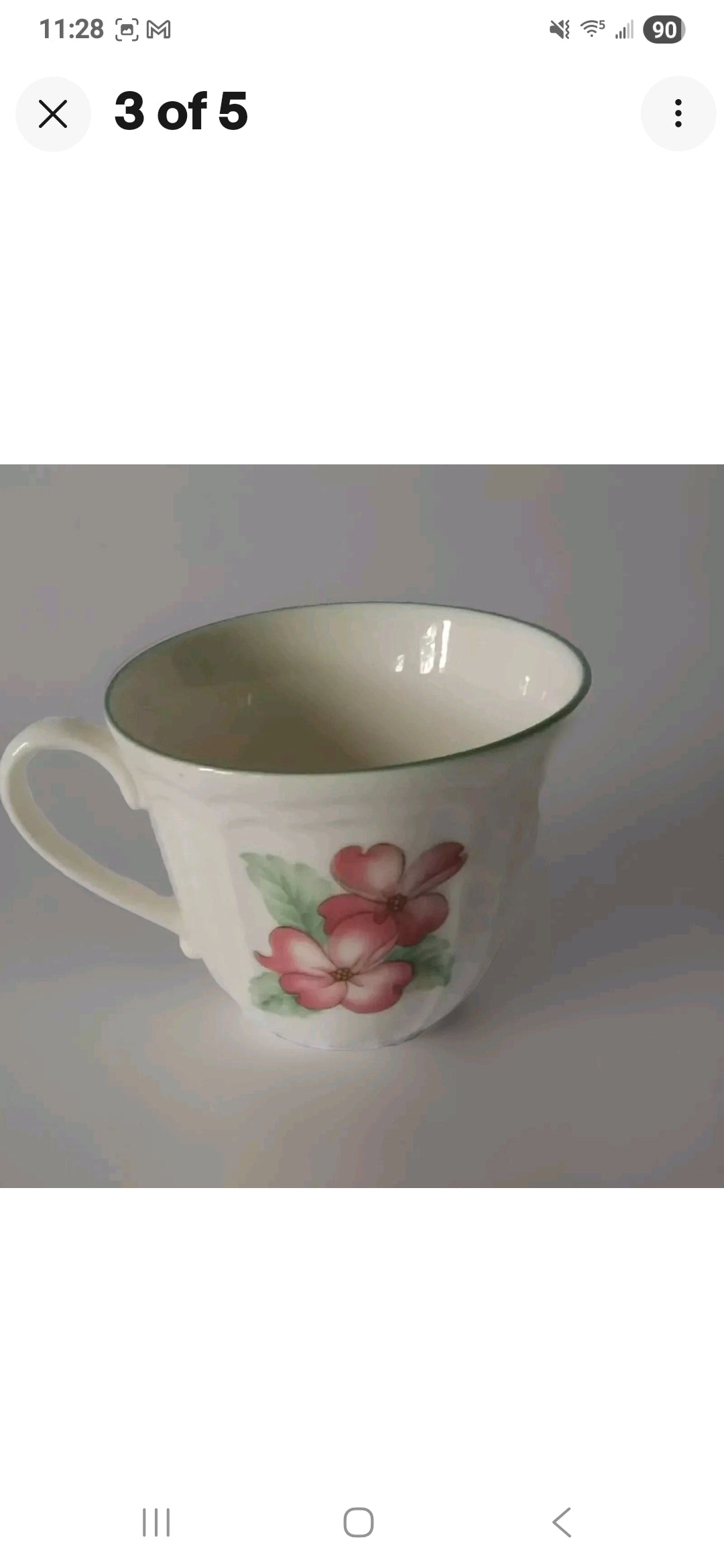 Vintage EPOCH Cups Lot of 4 - Floral Design