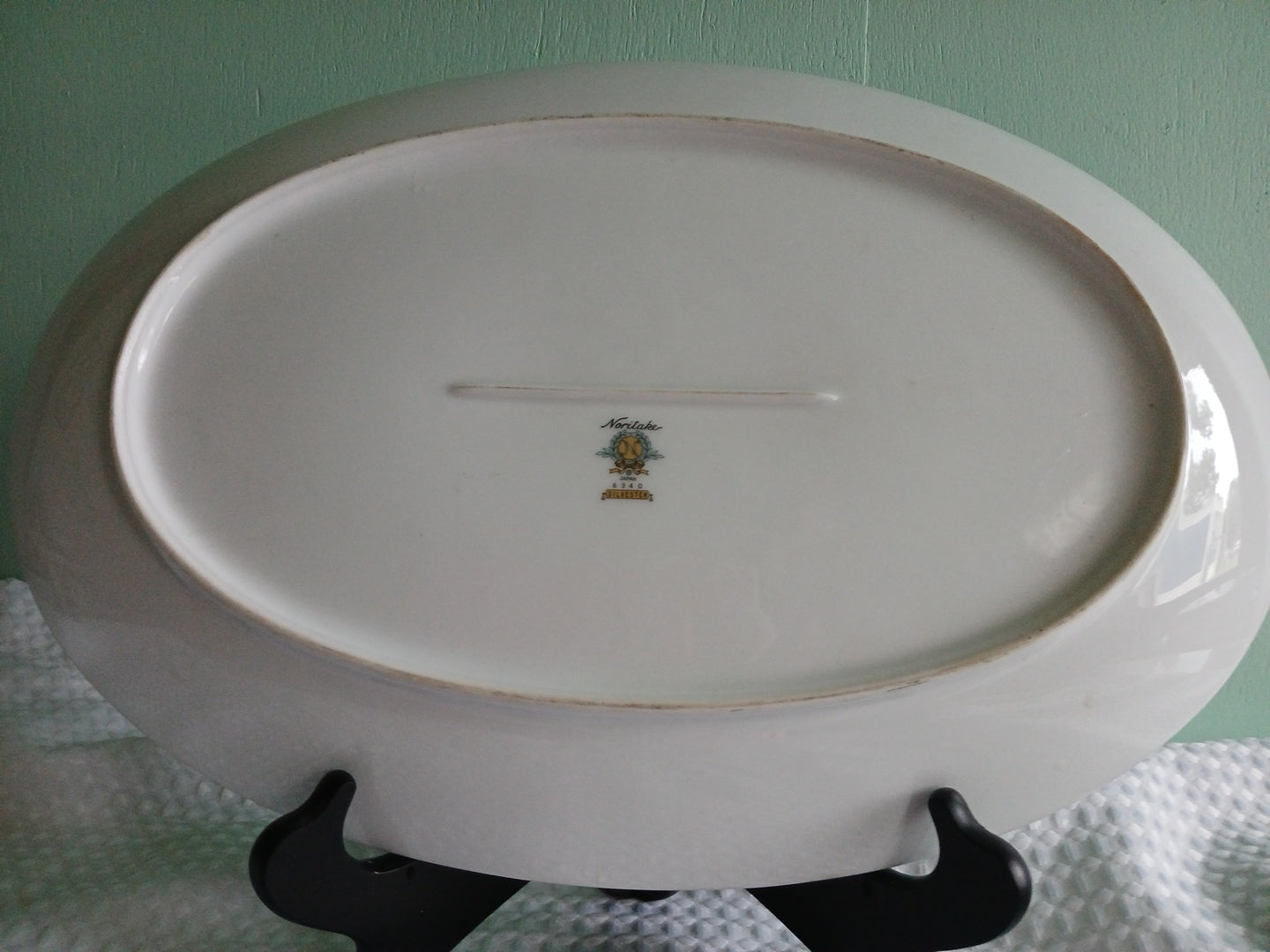 16" Serving Platter Noritake  SILVESTER 6340 Japanese Fine China.  Floral trimmed