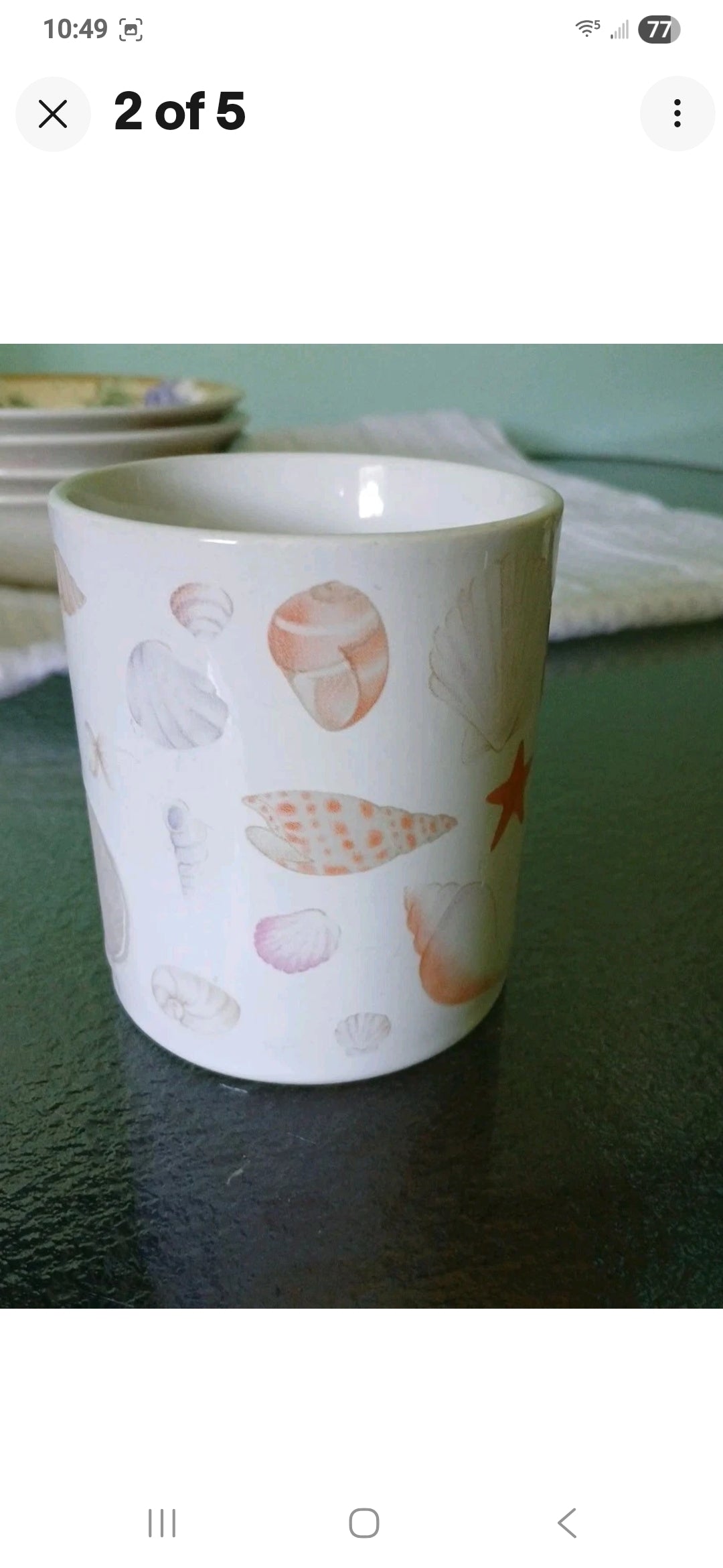 Sea Shell Coffee Cup