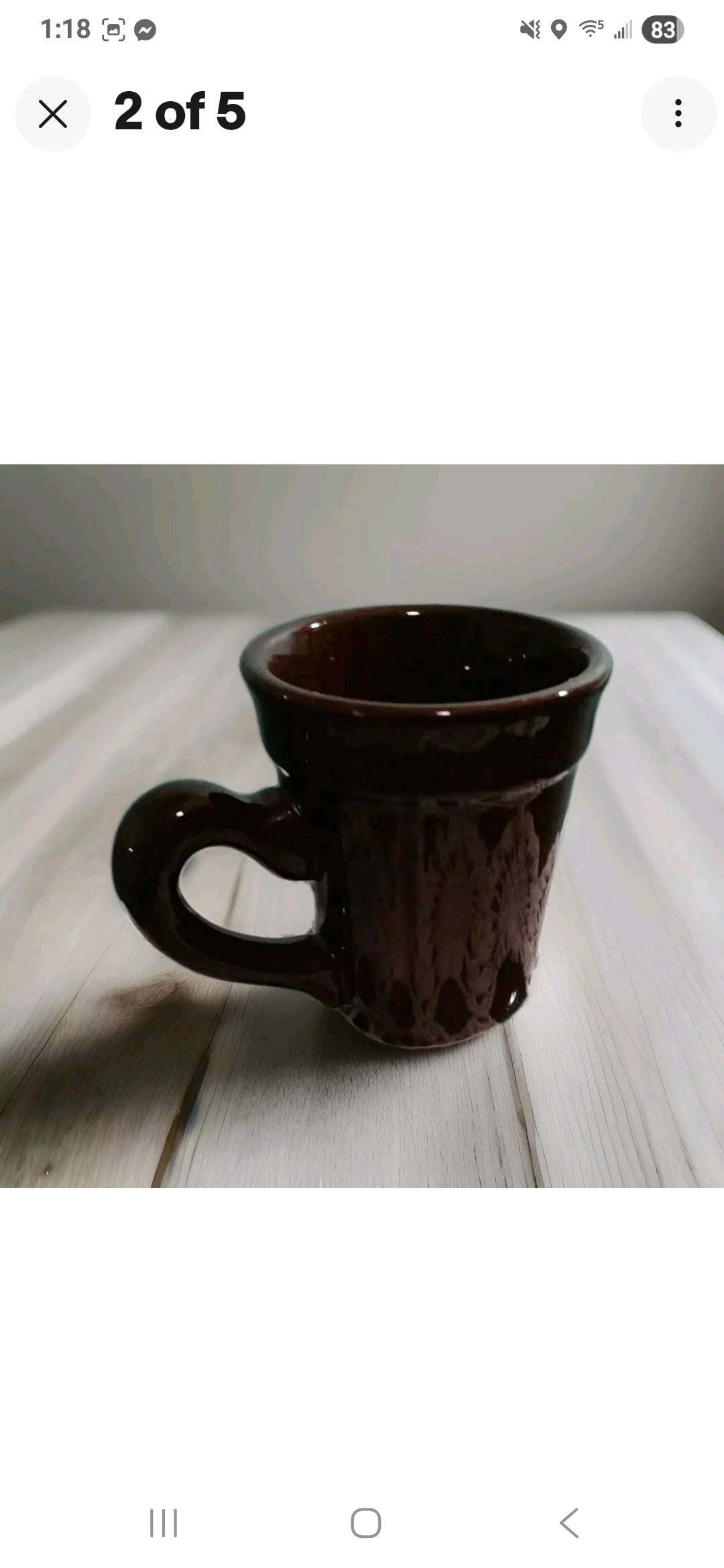Vntg Coffee Cup Hand Made From Mexico