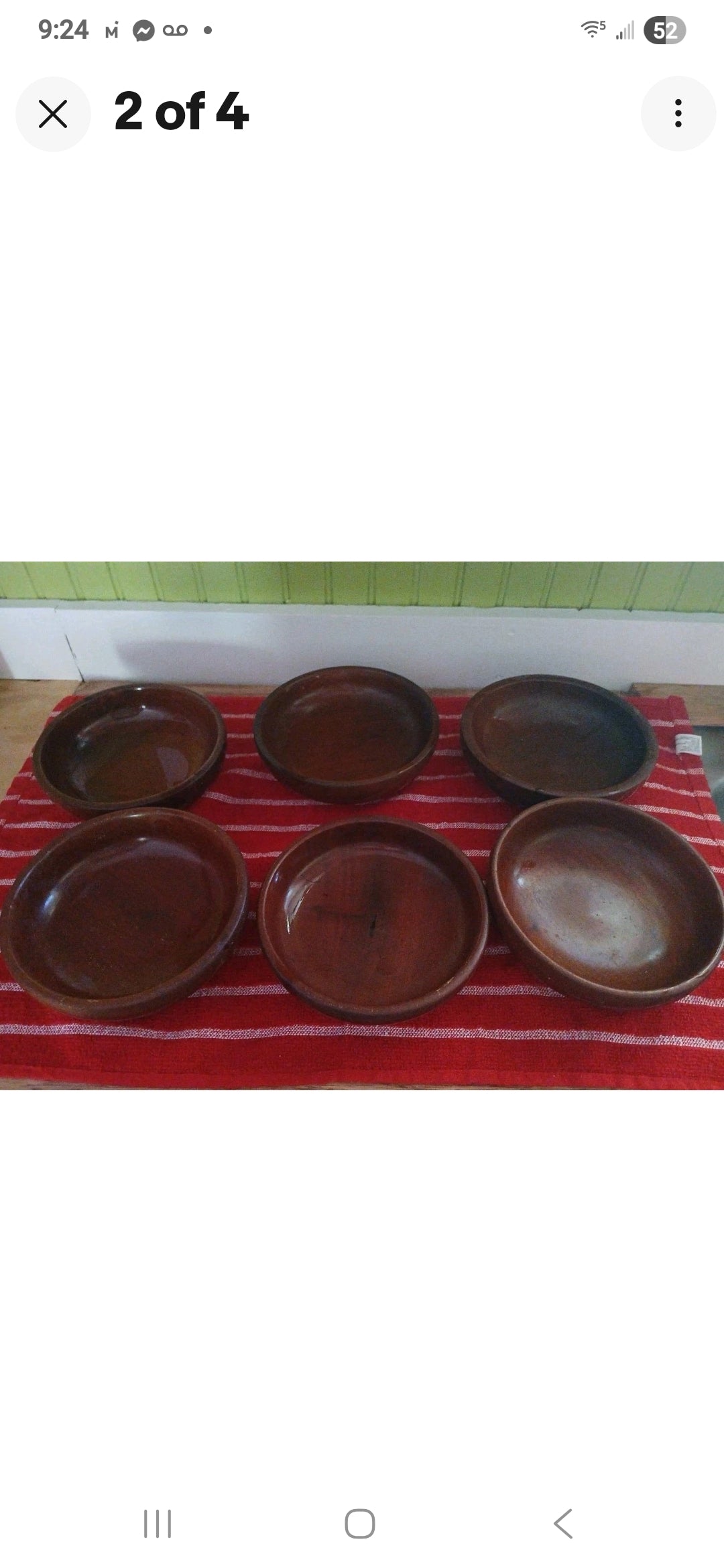 Handmade Wooden Mahogany Bowls - Set of 6