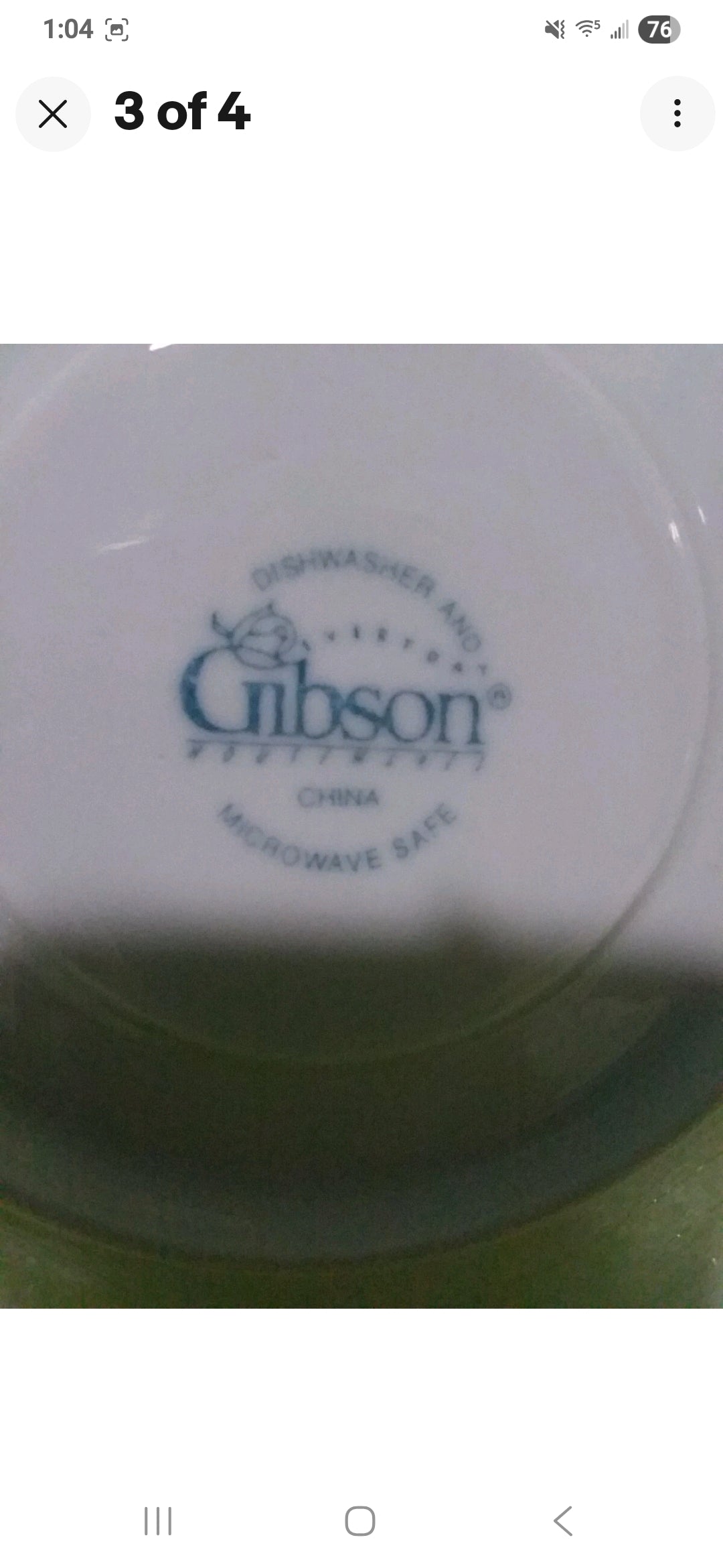 Gibson White China Saucer with Fruit Design