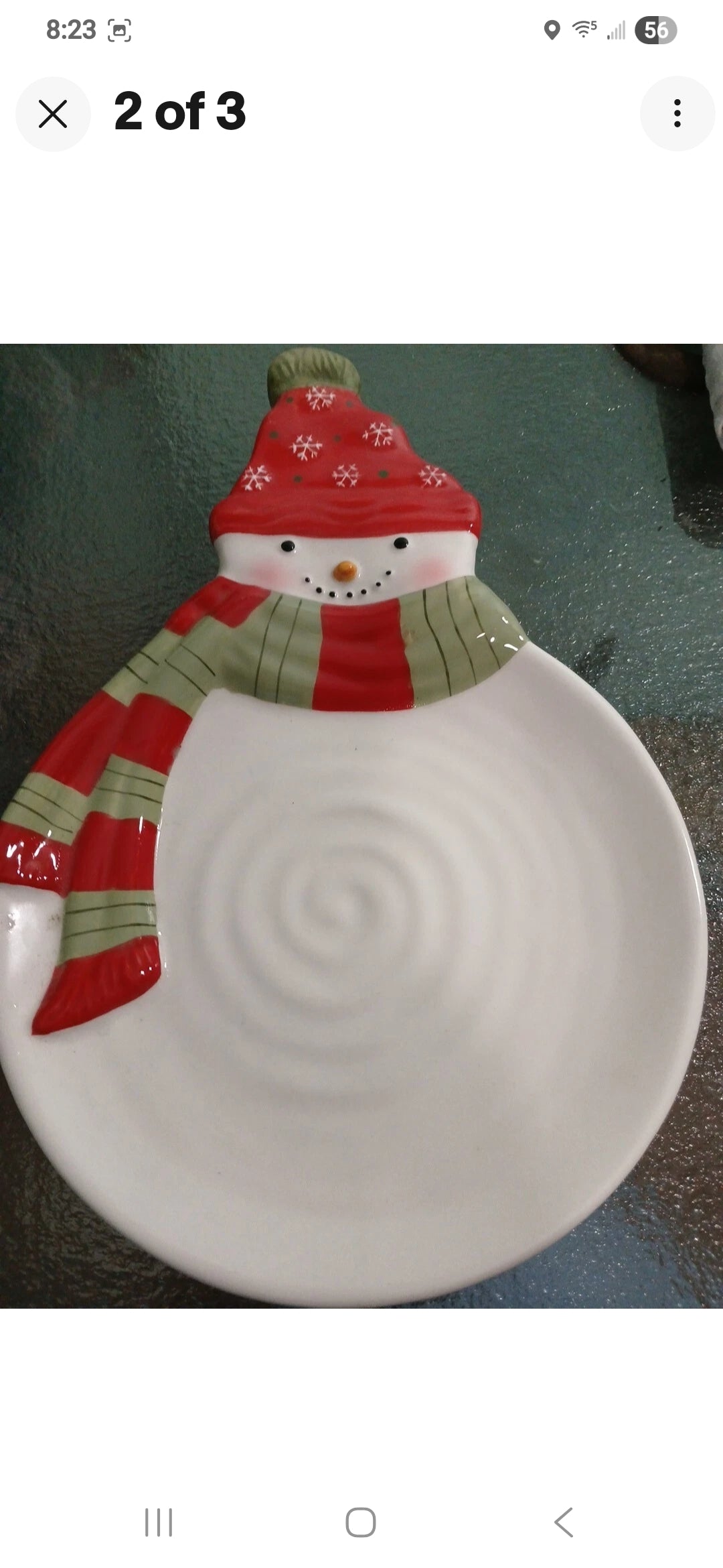 Hallmark Vintage Snowman Candy Dish