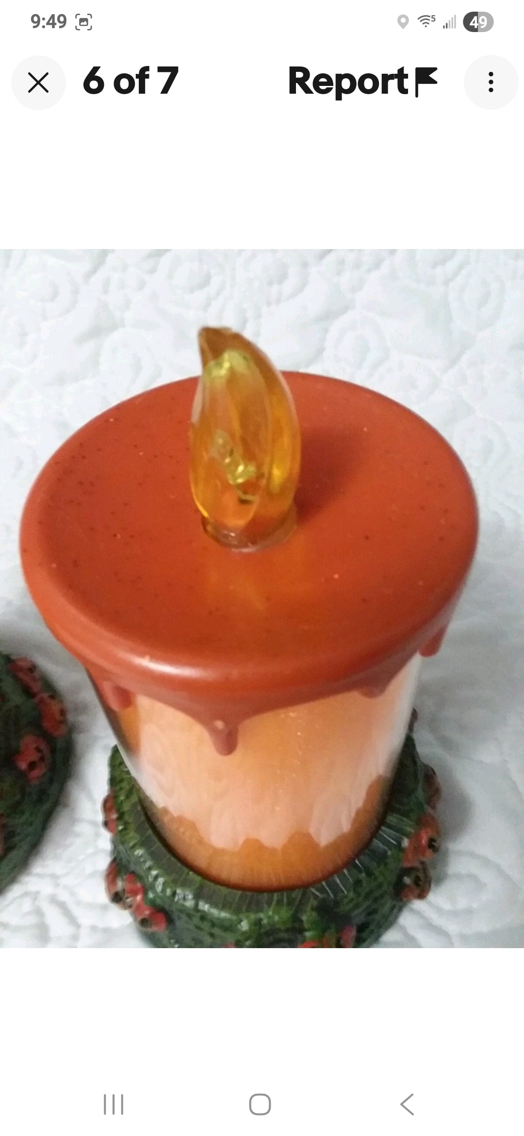 Vtg Halloween Light Up Candles