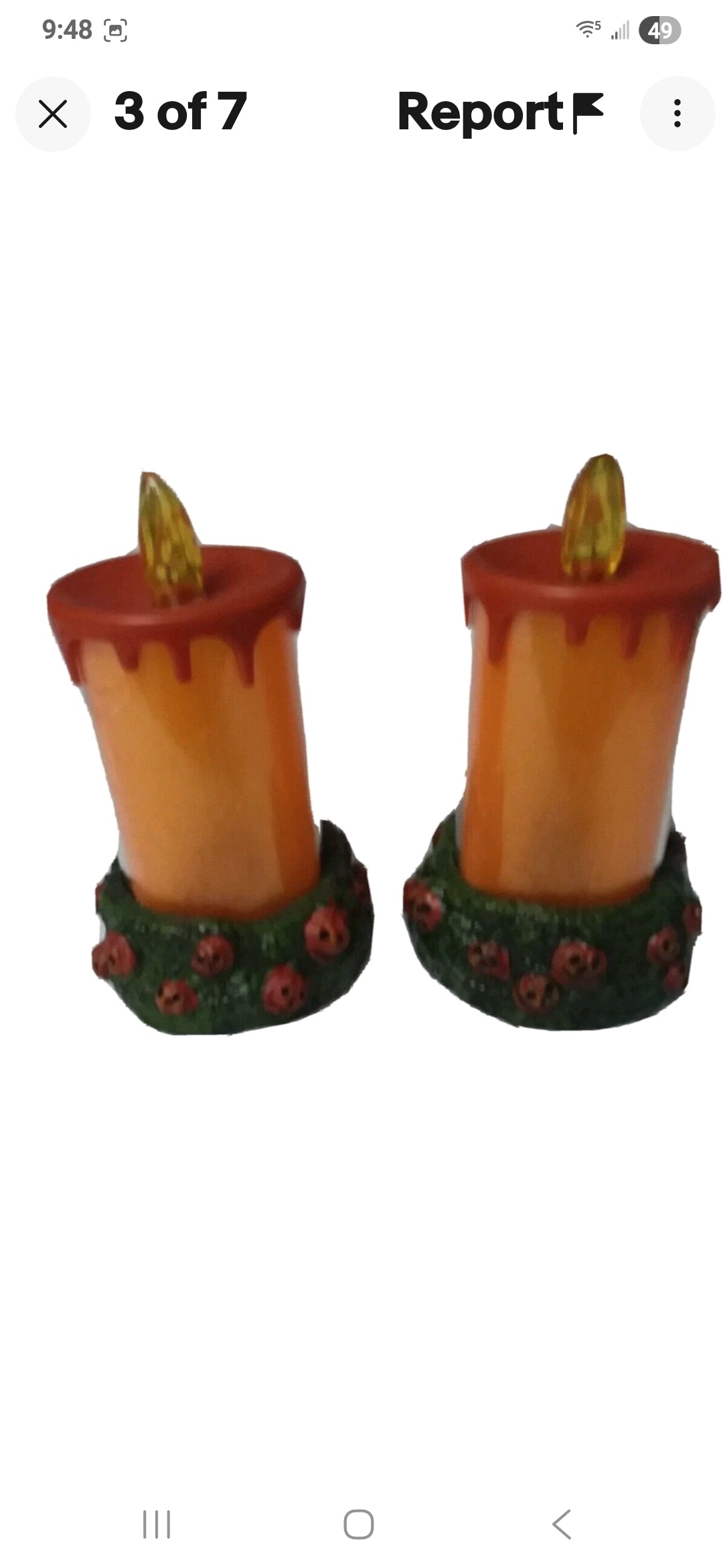 Vtg Halloween Light Up Candles