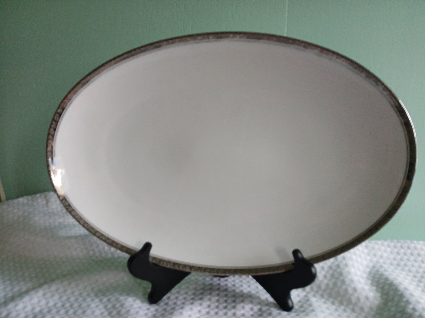 16" Serving Platter Noritake  SILVESTER 6340 Japanese Fine China.  Floral trimmed