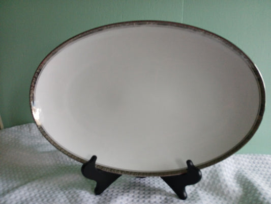 16" Serving Platter Noritake  SILVESTER 6340 Japanese Fine China.  Floral trimmed