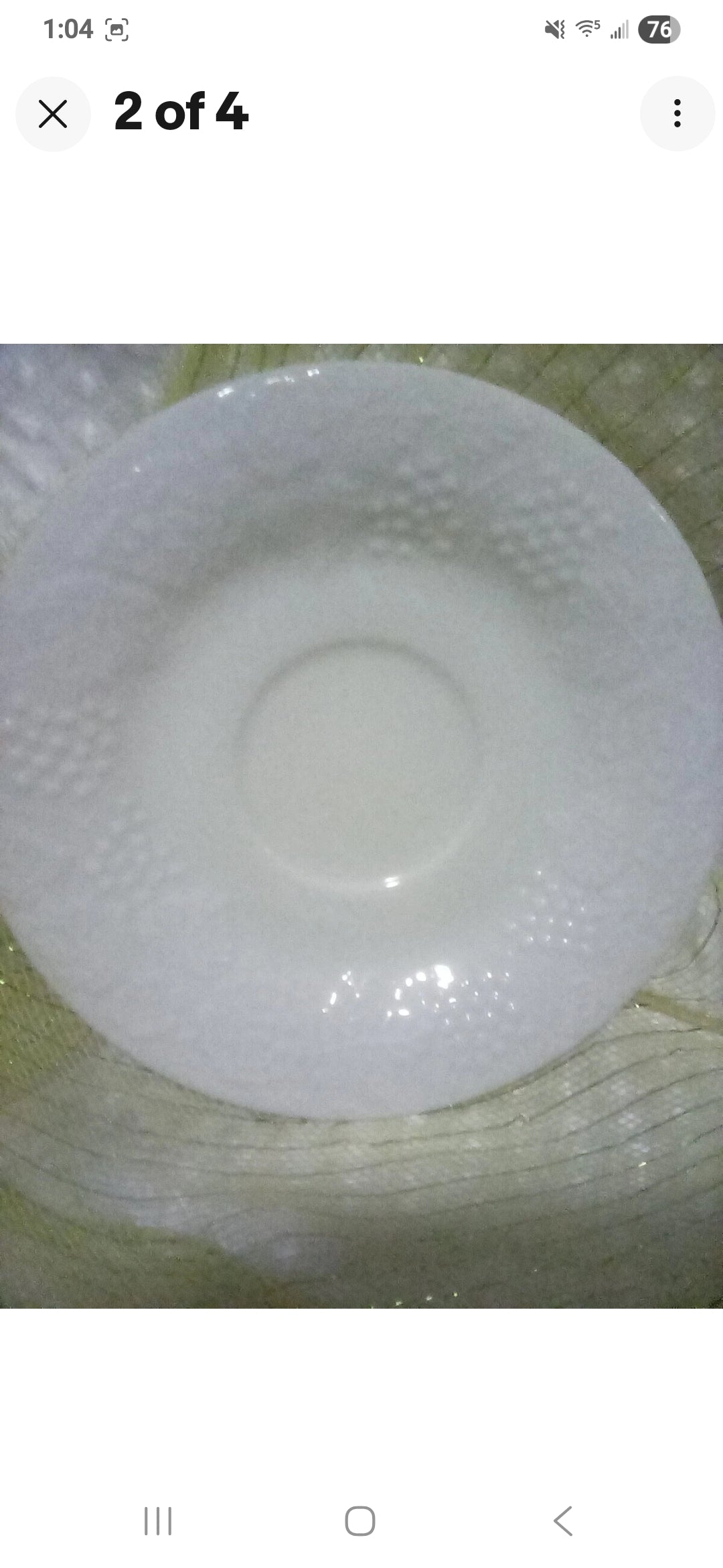 Gibson White China Saucer with Fruit Design