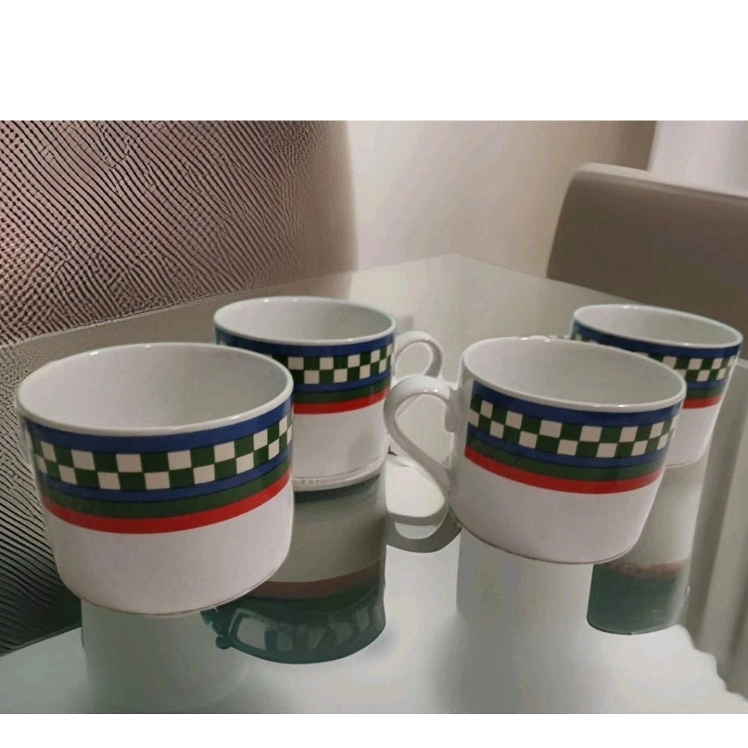 Ellas Rooster Coffee Cup Set of 4