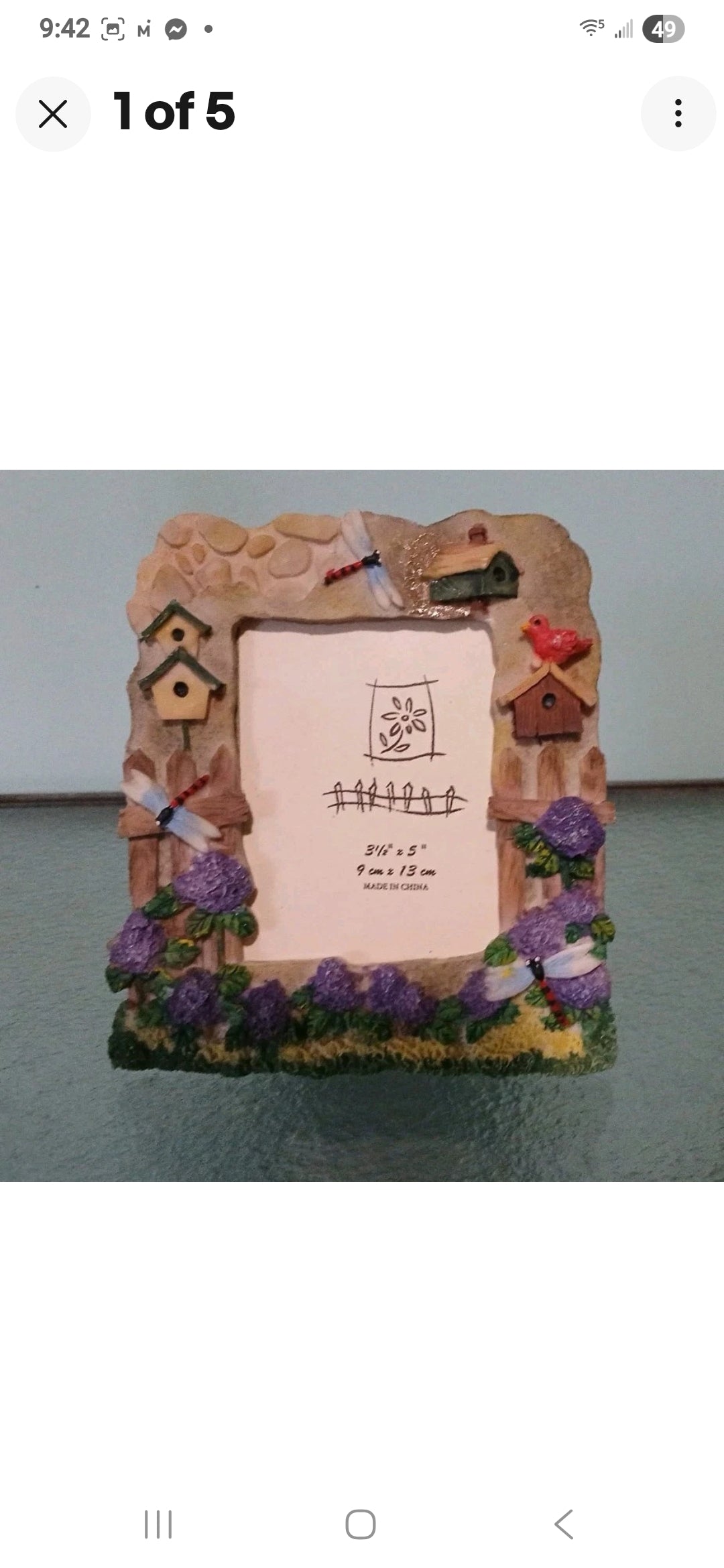 Themed Picture Frame for Bird Watchers & Flower Gardeners