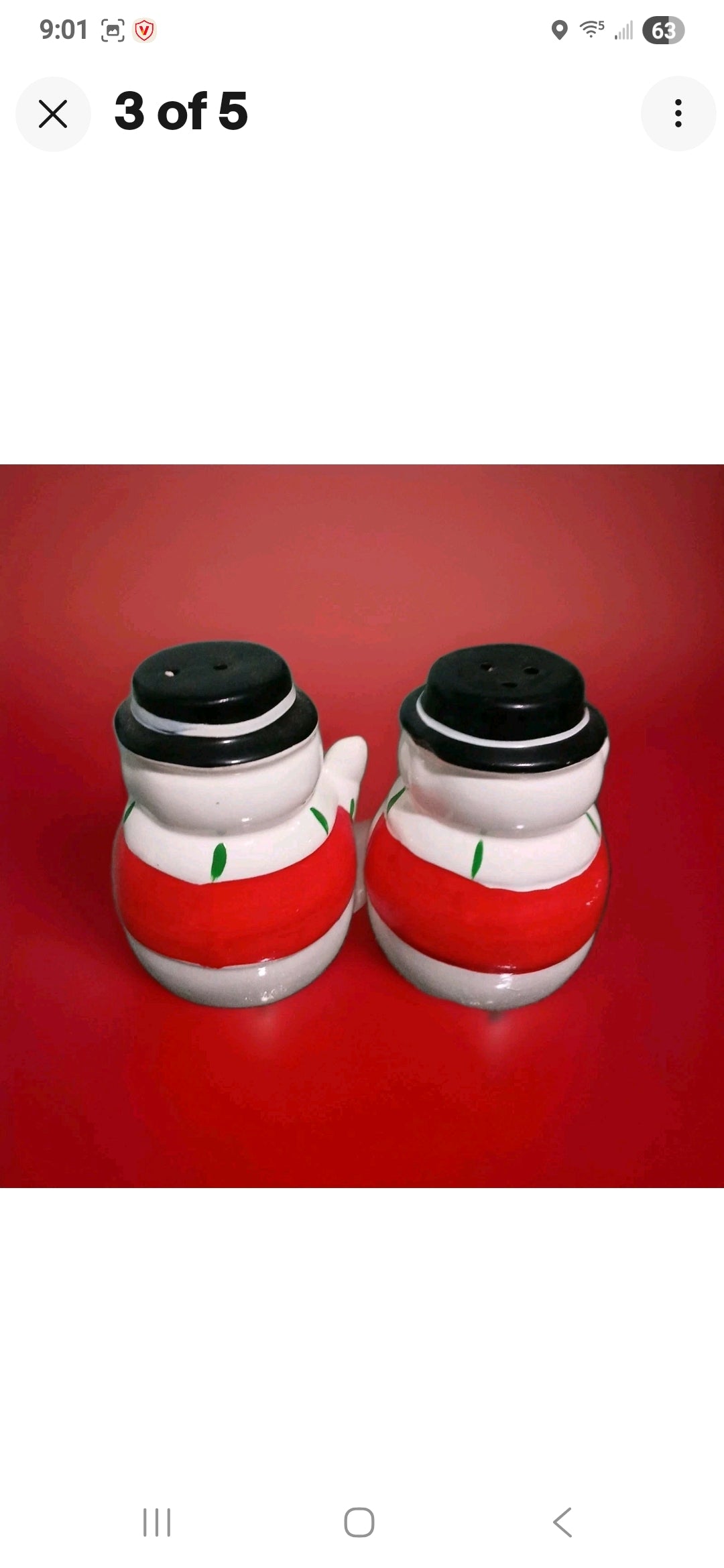 Vntg Snowman Salt & Pepper Shakers