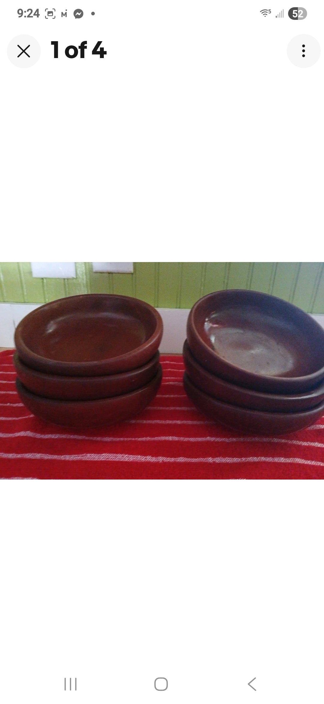 Handmade Wooden Mahogany Bowls - Set of 6
