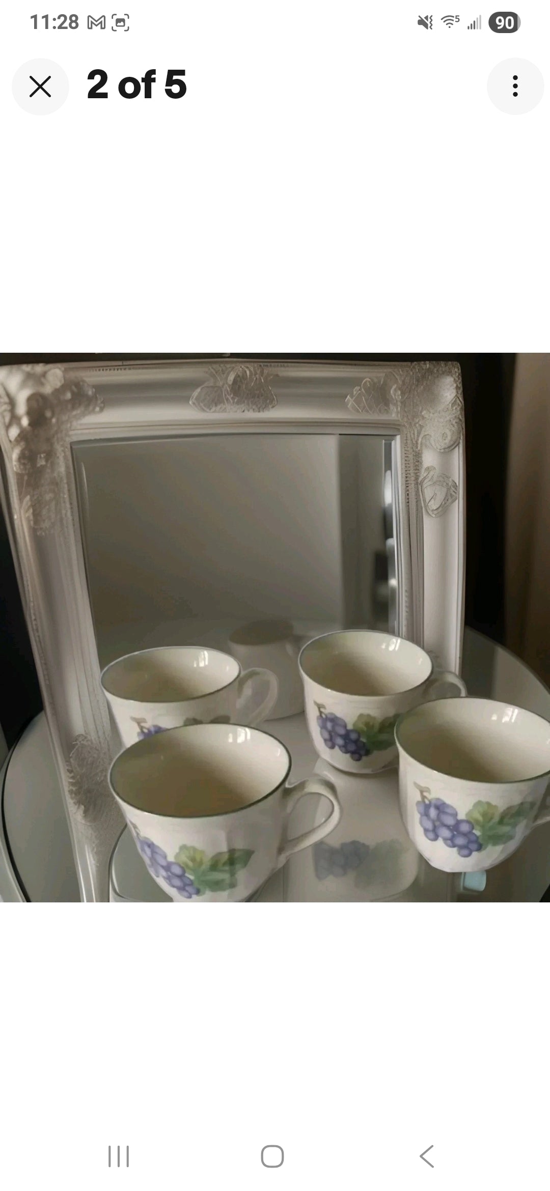 Vintage EPOCH Cups Lot of 4 - Floral Design