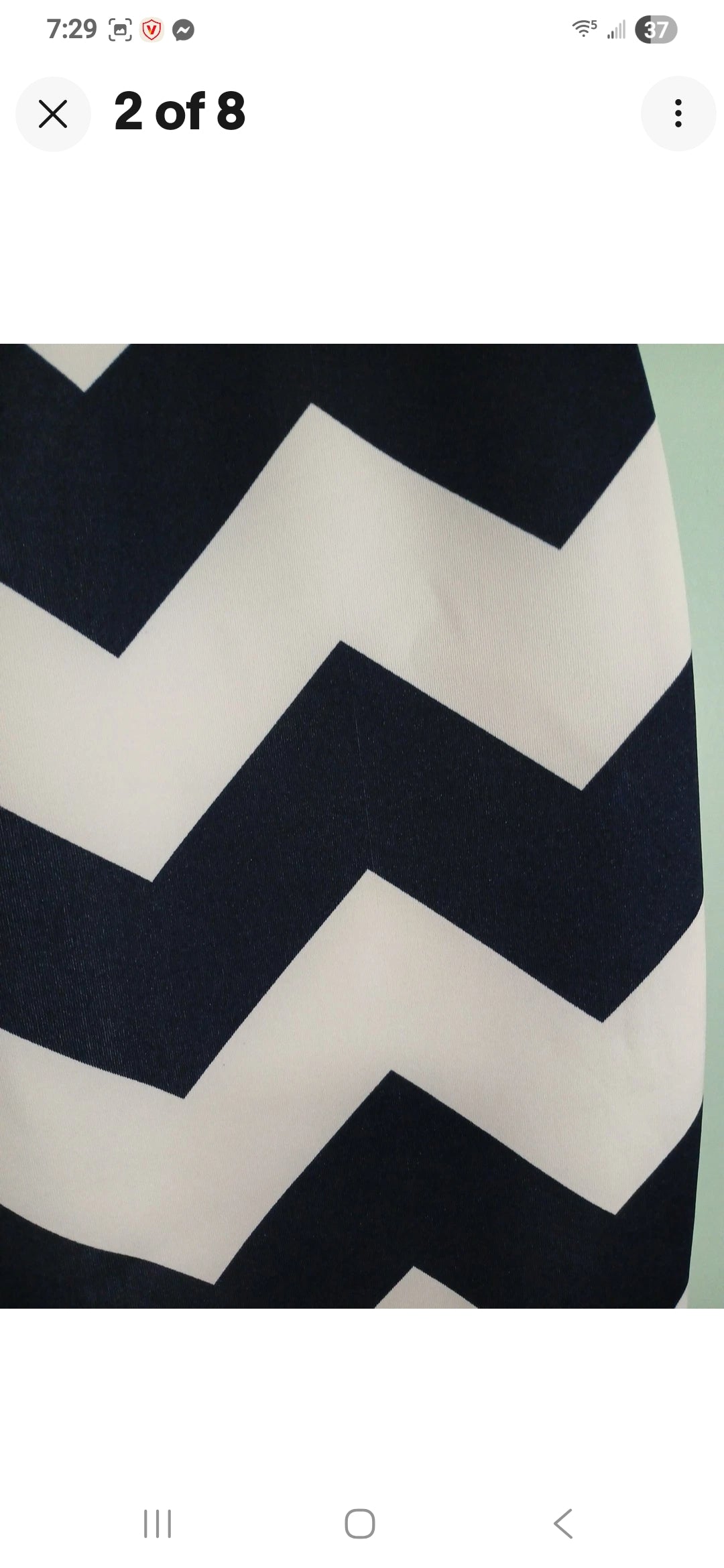 Rue 21 Striped Mini Skirt White And Navy Blue Nautical Sz XL