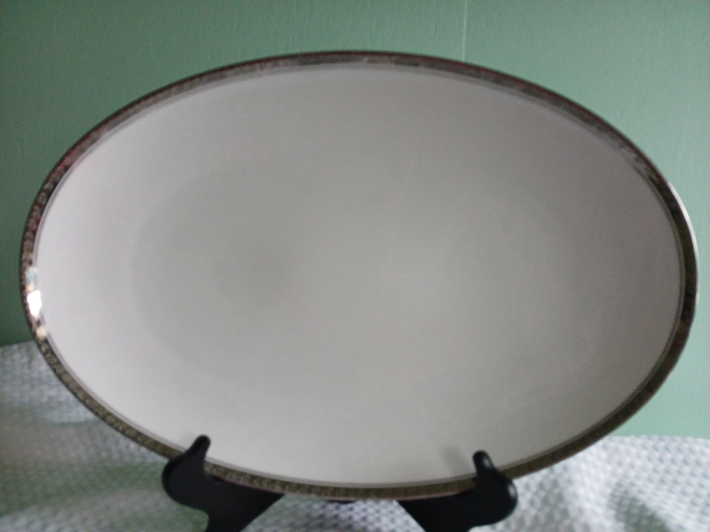 16" Serving Platter Noritake  SILVESTER 6340 Japanese Fine China.  Floral trimmed