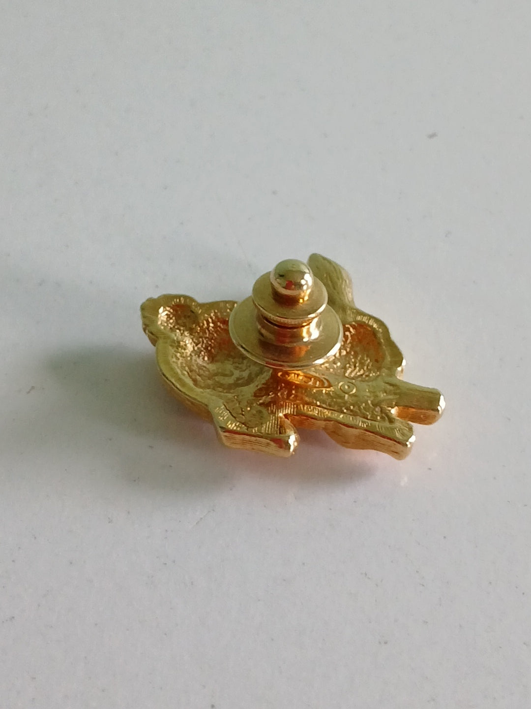 Gold Plated Bunny pin / Brooche with Rhinstones