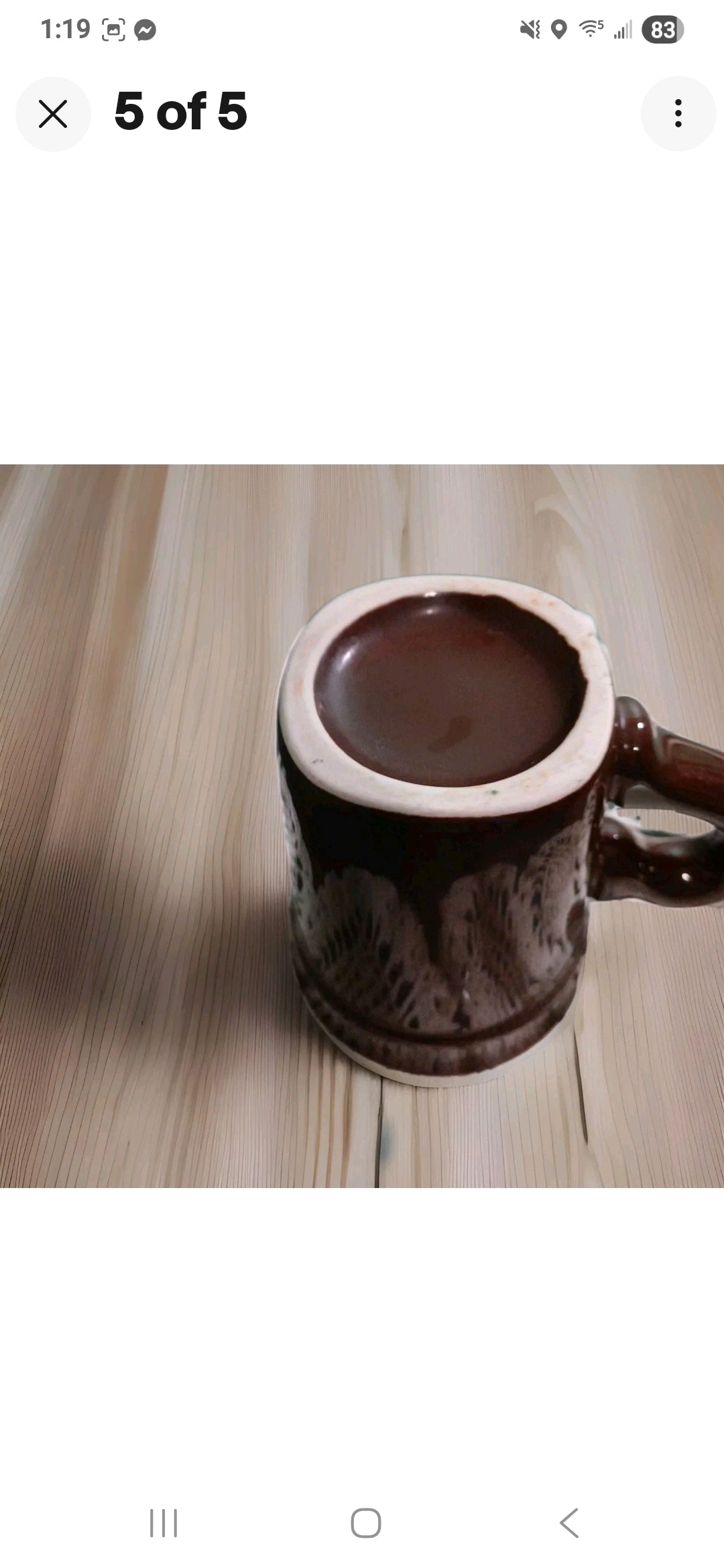 Vntg Coffee Cup Hand Made From Mexico