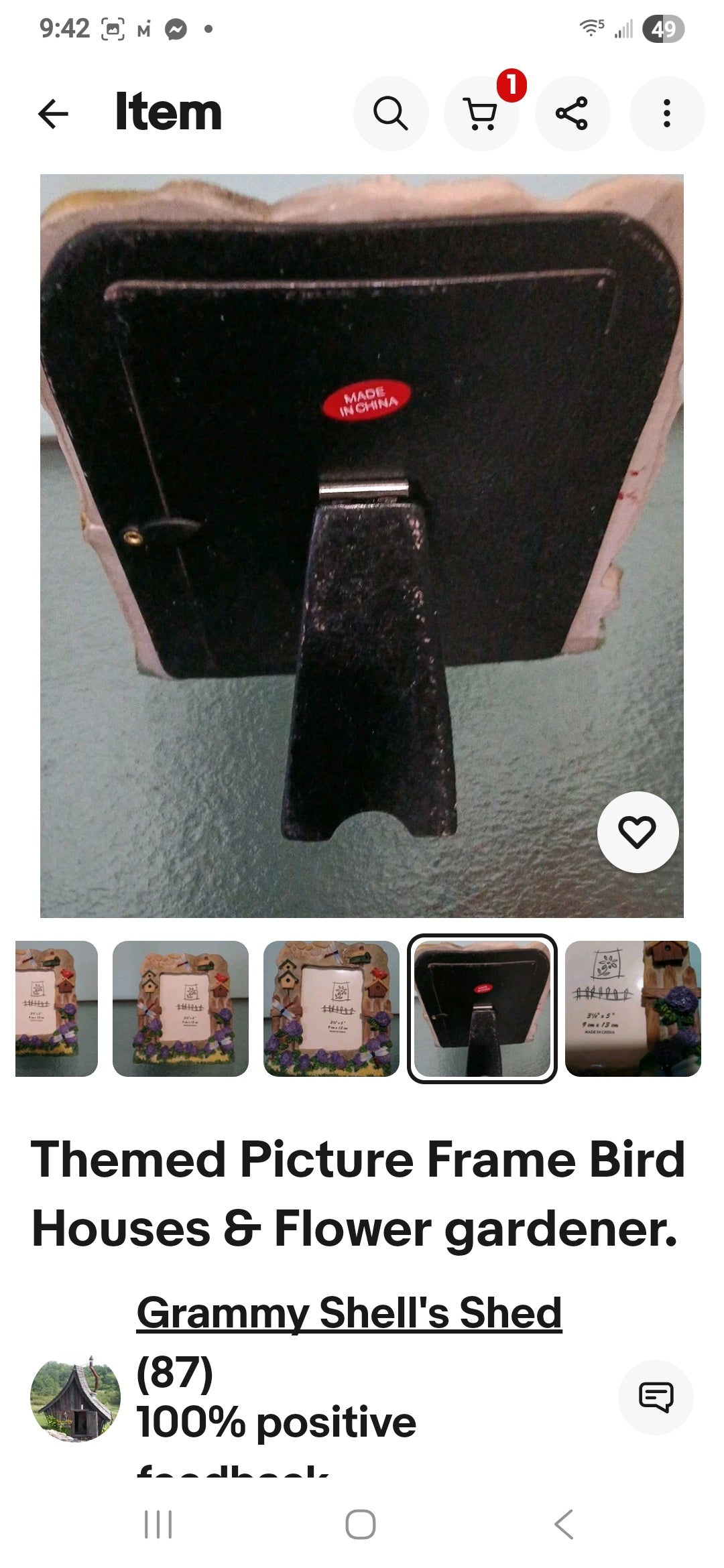 Themed Picture Frame for Bird Watchers & Flower Gardeners