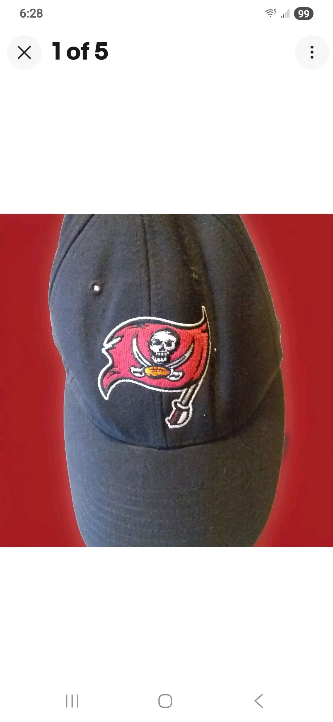 Vintage REEBOK Tampa Bay Buccaneers Black Cap