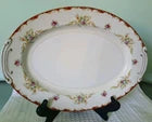 Vintage  Oval Serving Platter Harmony House Fine China- Wembley- Hand Painted