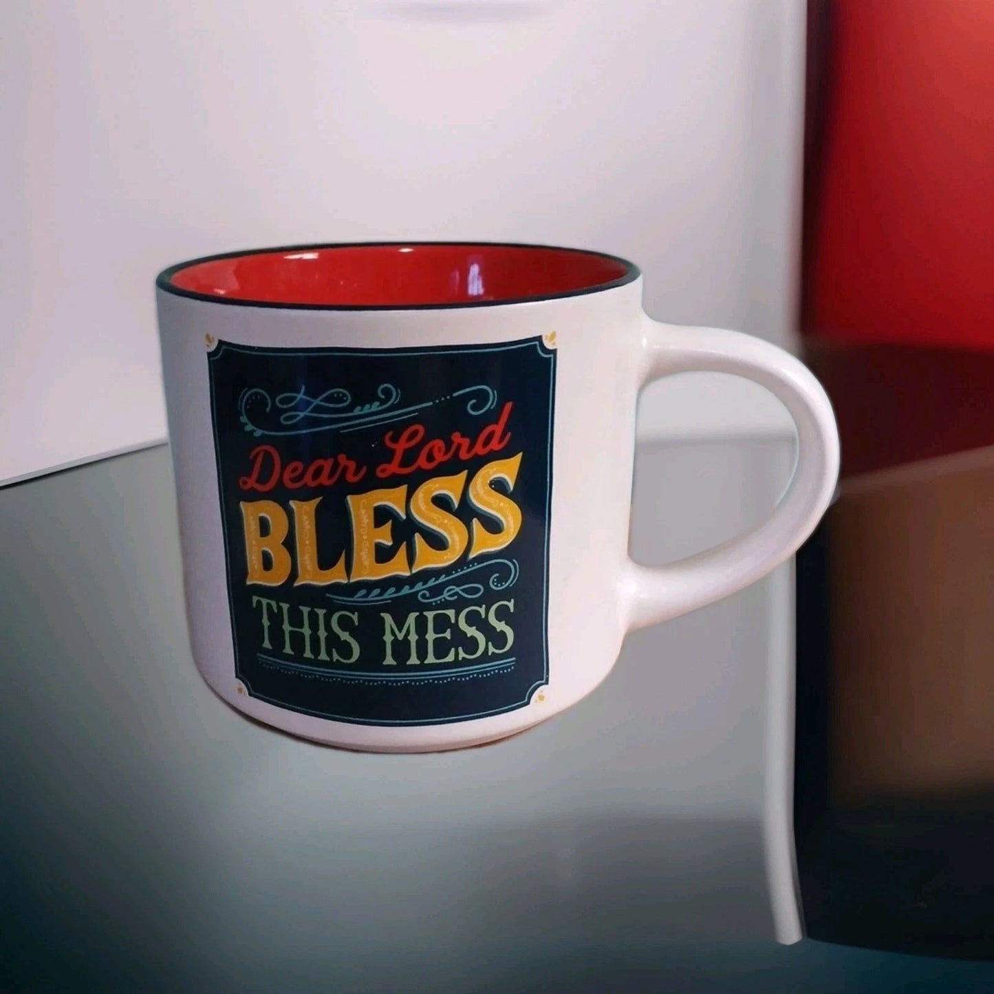 "DEAR LORD " Bless Your Soul / Two Sided Coffee Cup /Mug  Design, & On The  inside