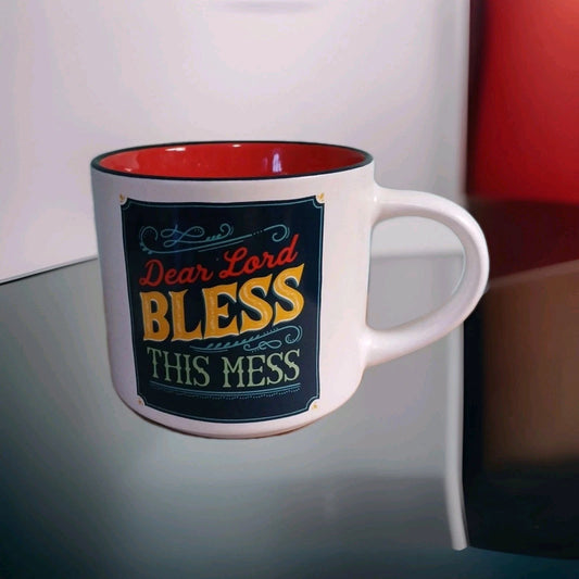 "DEAR LORD " Bless Your Soul / Two Sided Coffee Cup /Mug  Design, & On The  inside