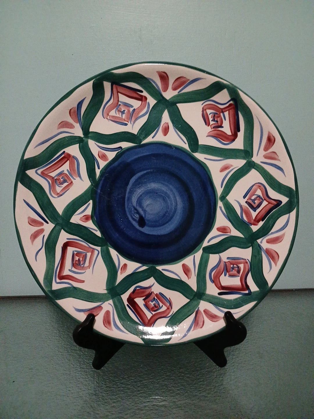 16in  large round serving platter Hand Painted