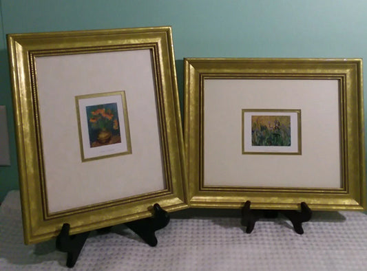 2 Van Gogh Framed Prints -Irises Near Arles/Imperial Firtileries