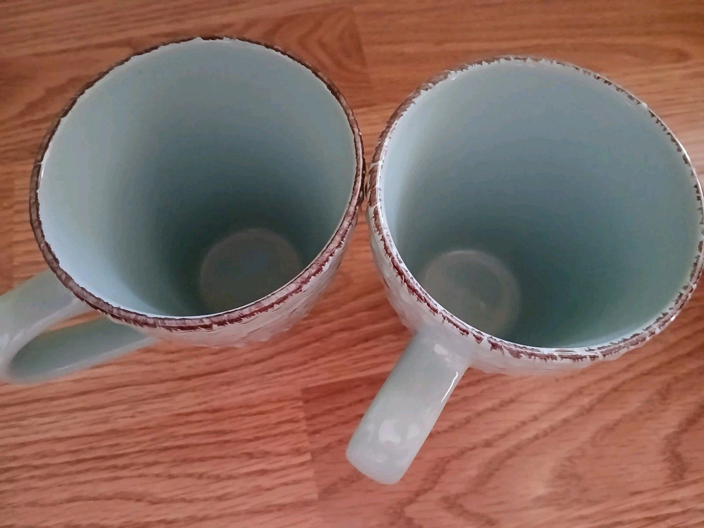 Vancasso Design Stoneware Set Of  2 Aqua Blue Coffee Cups