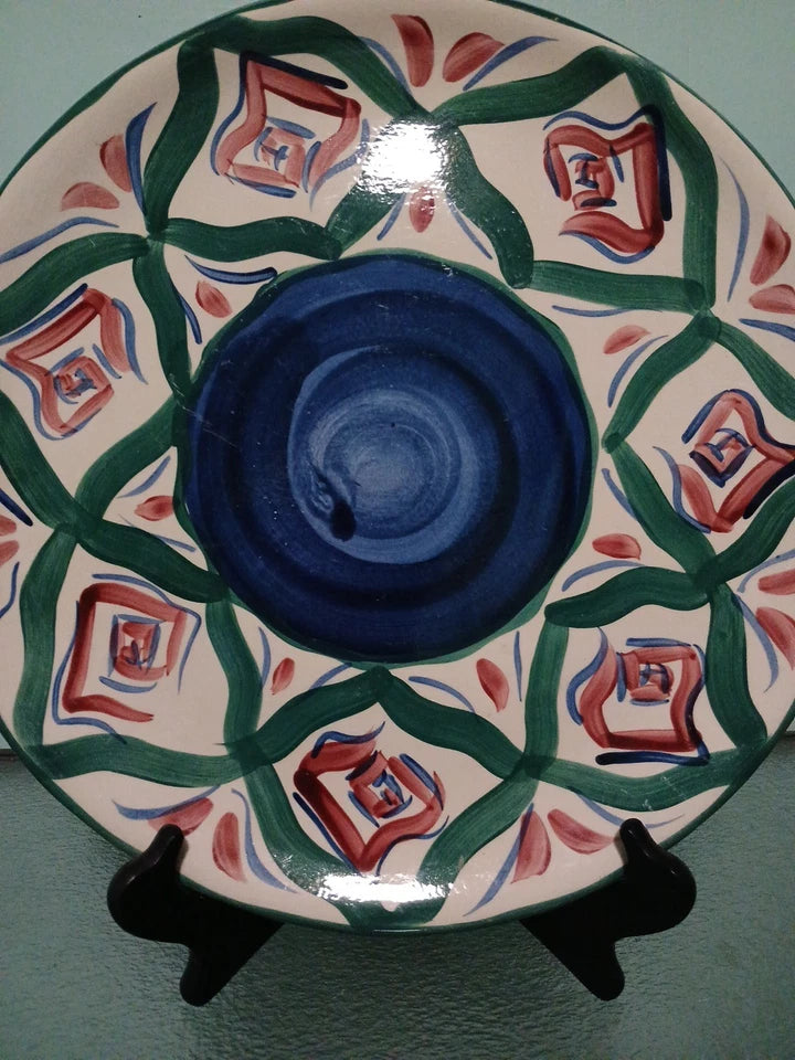 16in  large round serving platter Hand Painted