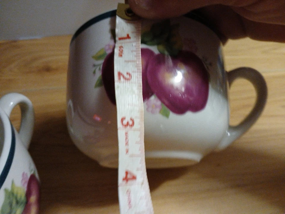 Set of 2 Large Soup Mugs Stoneware Apple Designs