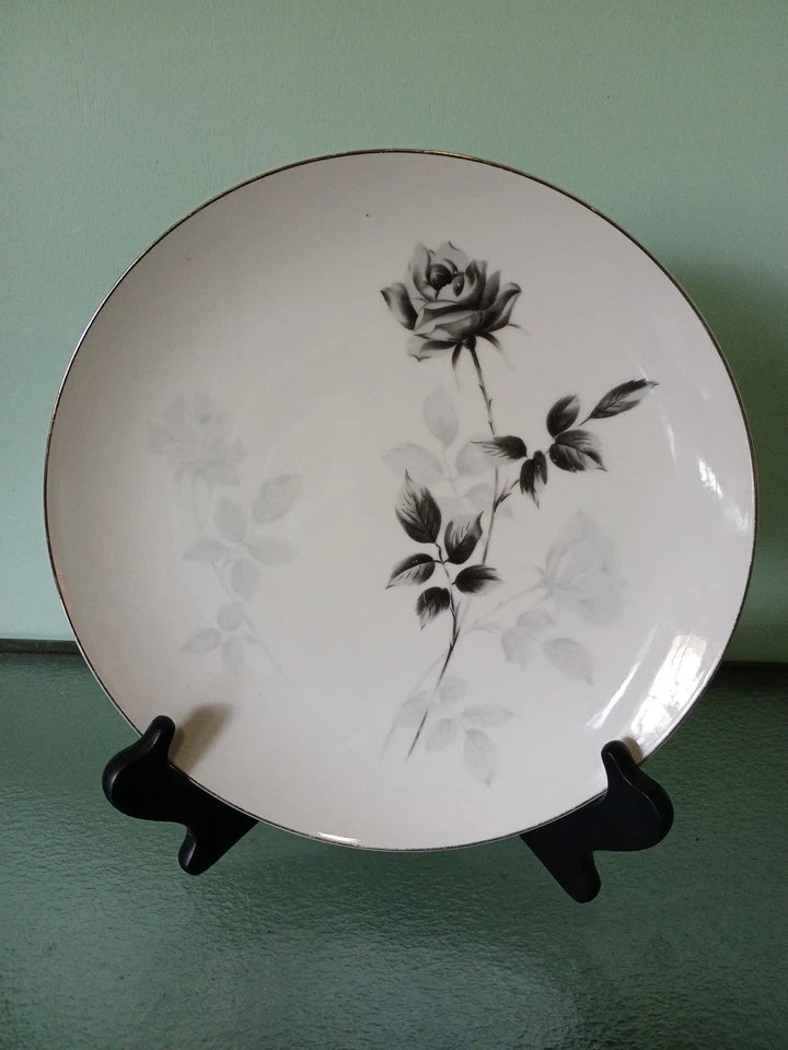 Black Rose MOMOYAMA Japanese Hand Painted Dinner Plates & Bowls