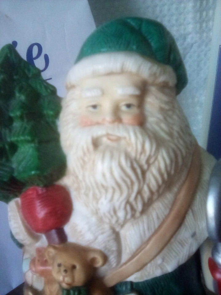 Old World Santa Holiday Time Collectable Porcelain Figure