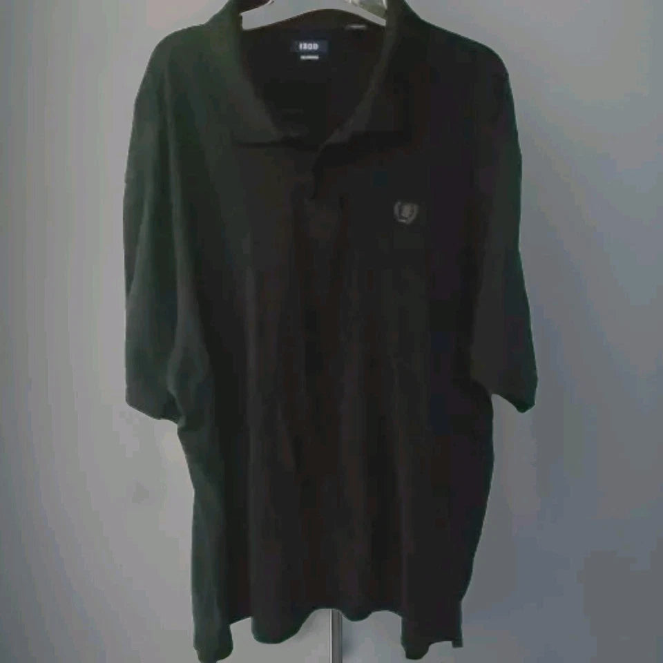 IZOD Men's Black Polo Silkwash Shirt - 2X