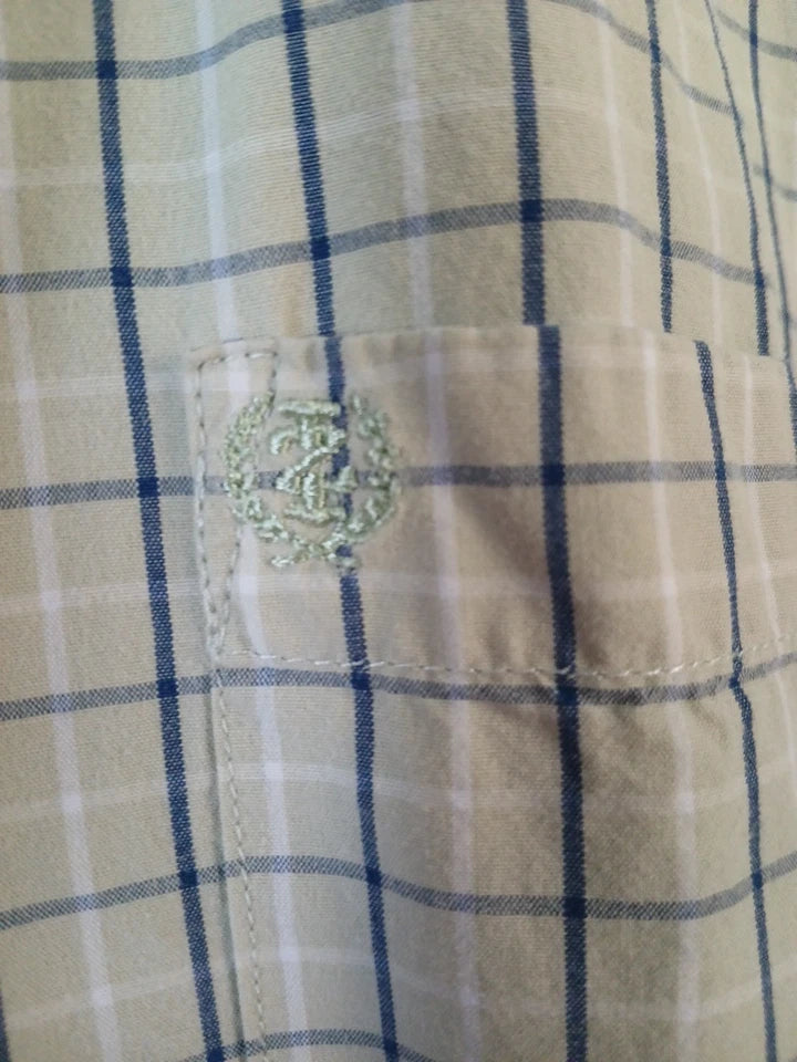 Men's IZOD Light Green Checkerboard Dress Shirt