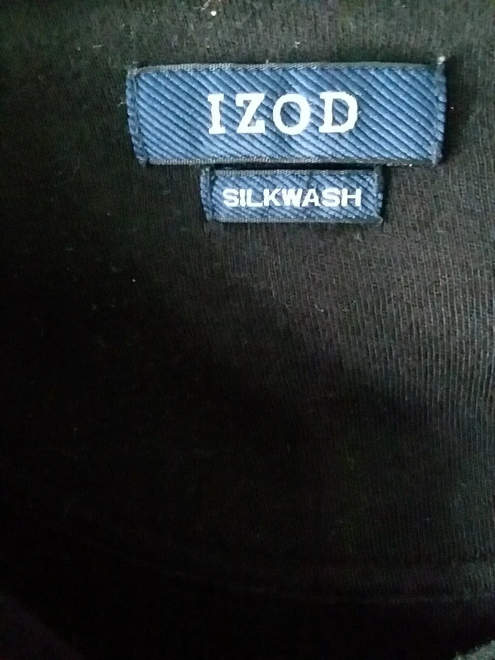 IZOD Men's Black Polo Silkwash Shirt - 2X