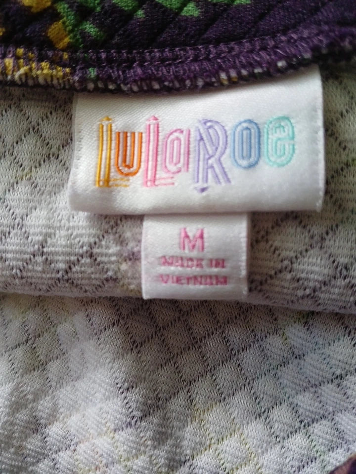 LuLaroe Fitted Mini Pencil Cassie skirt Sz M Paisley Floral stretch Waist Band