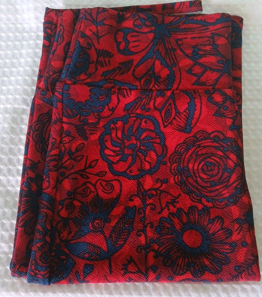 Lularoe Fitted Mini Pencil Cassie skirt Sz L Red Floral stretch Waist Band
