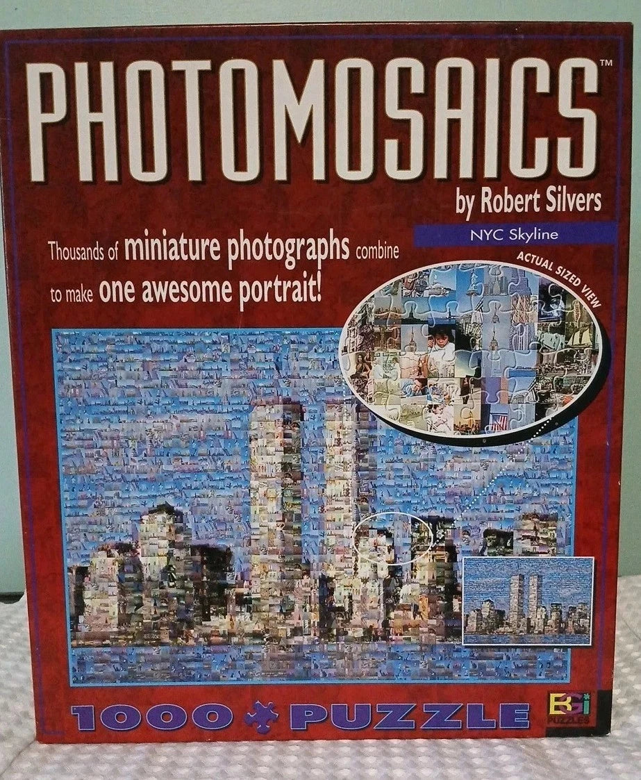 PHOTOMOSAIC Jigsaw Puzzle - NY Skyline (Twin Towers)