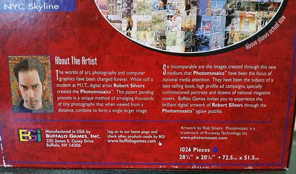 PHOTOMOSAIC Jigsaw Puzzle - NY Skyline (Twin Towers)