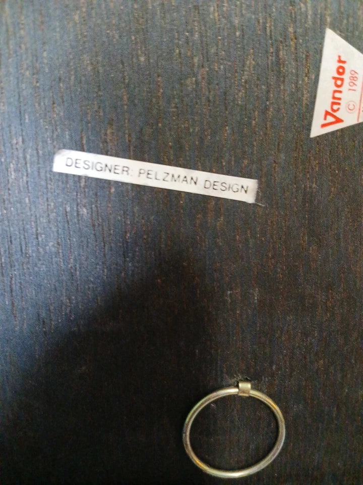 Vtg 1989 Porcelain TRIVET Wood Frame - Cheetah Design