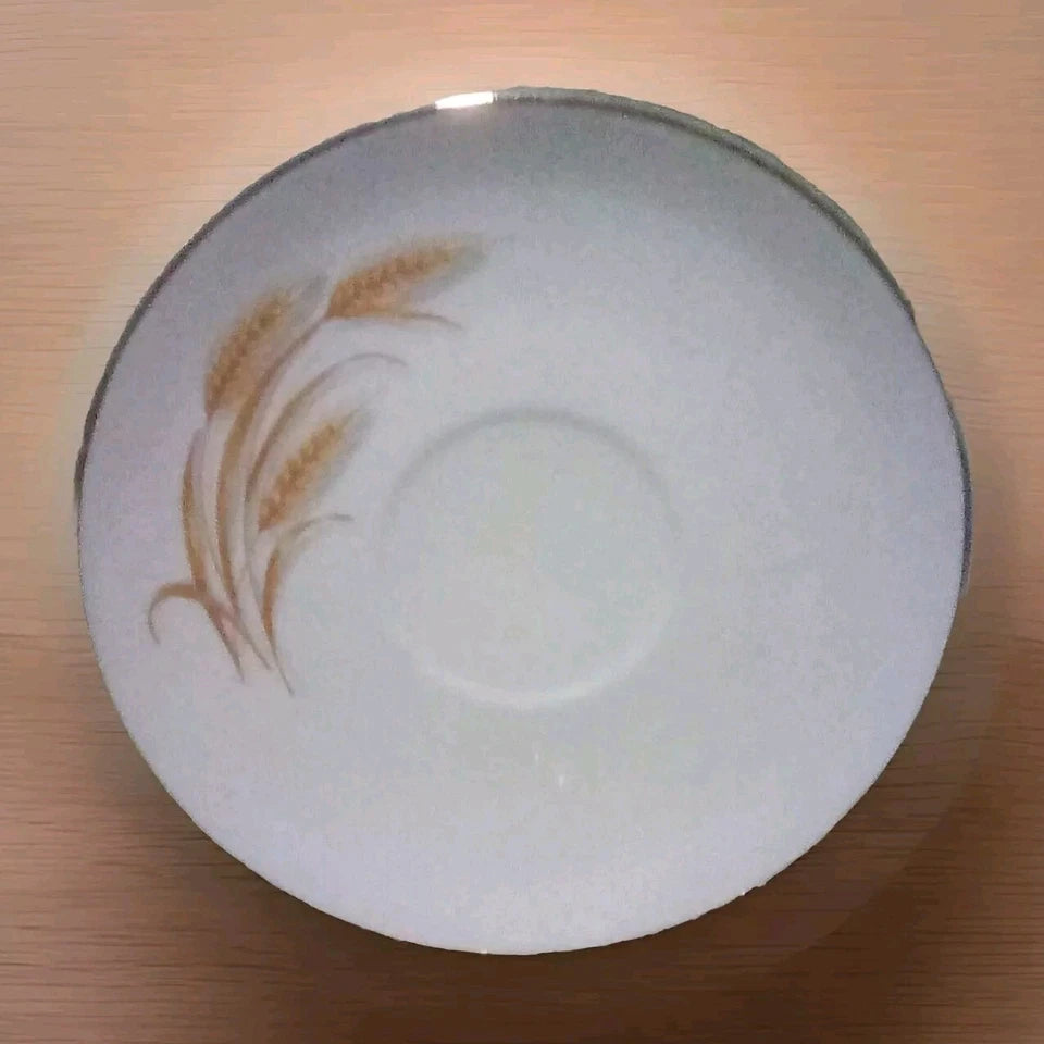 Golden Wheat Collection 22k Gold-Rim White Saucers